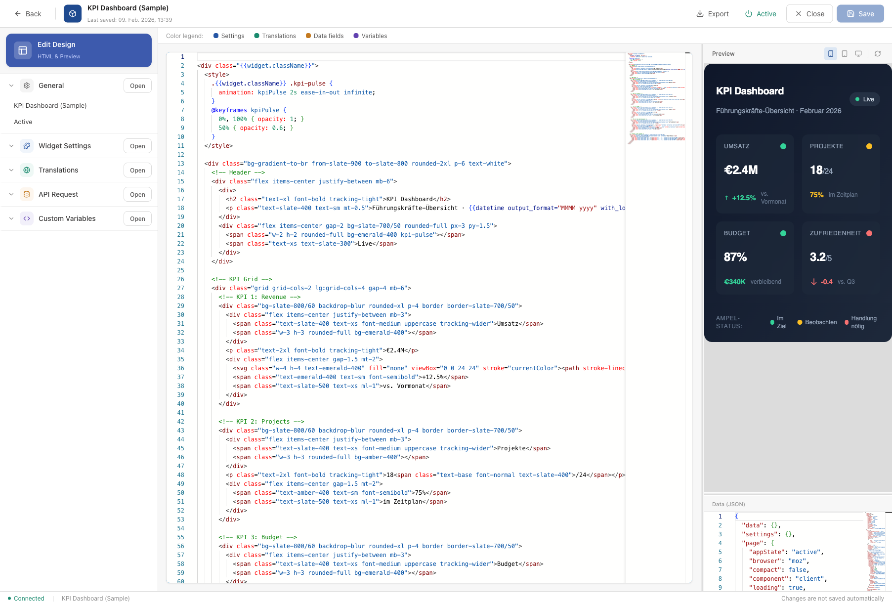 Editor — Layout Editor