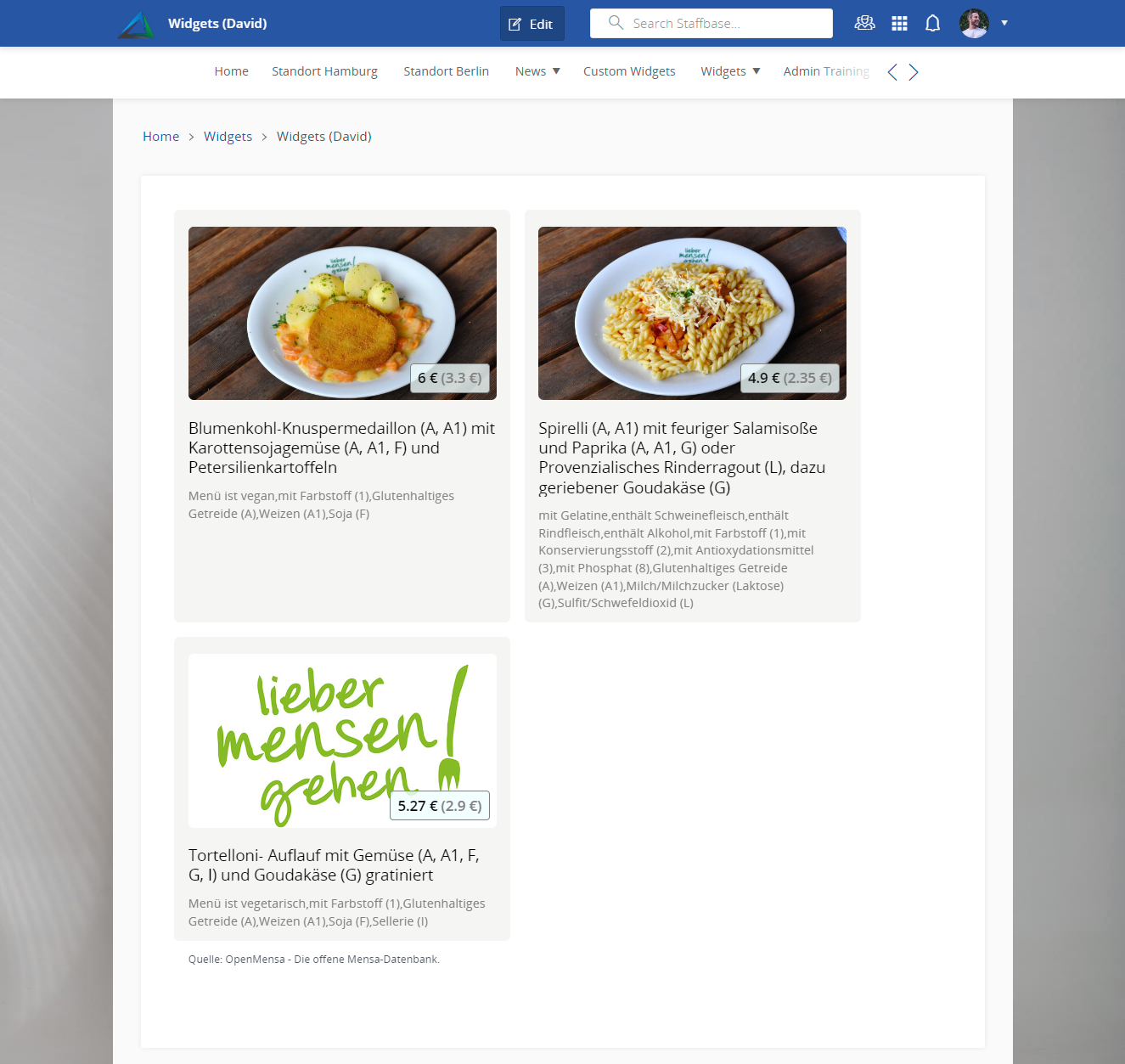 Staffbase Page - View Mode